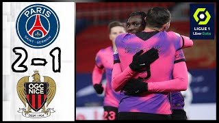 Paris Saint-Germain 2 ​- 1 OGC Nice | Résumé et Buts | Ligue 1