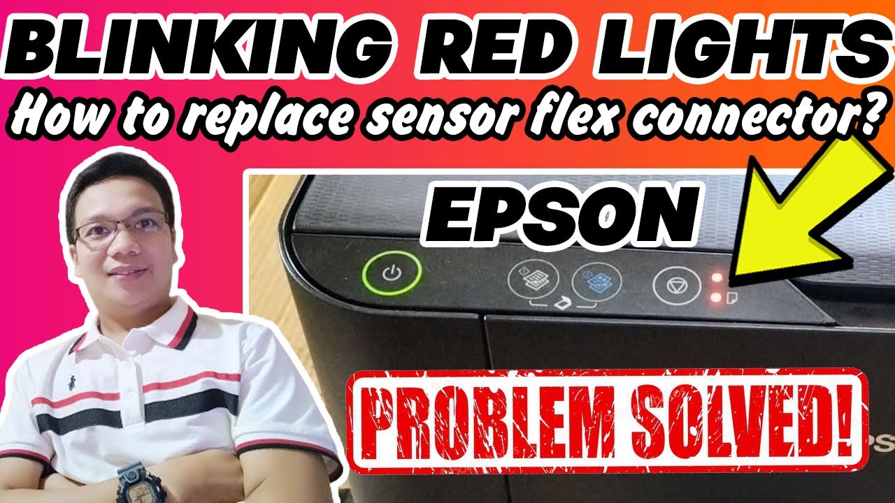 EPSON PRINTING ERROR / RED LIGHTS BLINKING ? || EPSON PRINTER - YouTube