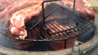 9 racks of baby back ribs on Vision Grills Kamado Pro