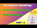 36 Exception Handling in Java |  Throw & Throws keyword | Custom Exception || CodeCelebration