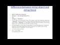 Difference between string object and string literal