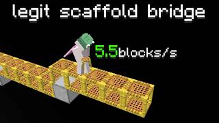 How to LEGIT SCAFFOLD BRIDGE in Minecraft Java Tutorial (seal bridge)