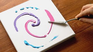 Abstract painting Galaxy 23｜How to acrylic｜Easy demonstration｜Satisfying｜Black hole Universe space