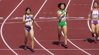 神童 神保祐希 登場 2012 岐阜国体 陸上 女子400m 予選2組 スタート＆フィニッシュ