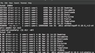 How to use DIR command in LINUX - VIDEO