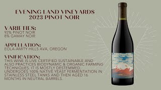 WINECULT Bottle Breakdown - Evening Land Vineyards 2023 Pinot Noir