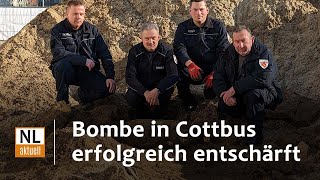 Bombenentschärfung in Cottbus erfolgreich | KMBD über Verlauf, 100kg Bombe \u0026 Zünder