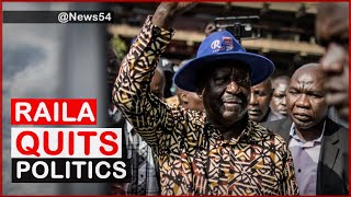 Breaking News! Raila Quits National Politics; ODM Insider Confirms| News54