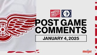 Lucas Raymond, Alex Lyon, Todd McLellan Post Game Comments @ WPG | Jan. 4, 2025