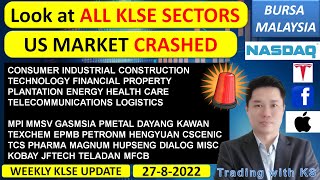 Weekly KLSE BURSA Update - 27-8-2022 - Look at ALL KLSE SECTORS 💥US MARKET CRASHED💥 MPI MMSV GASMSIA