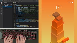 ASMR Programming - Coding Stack Game with Javascript - No Talking