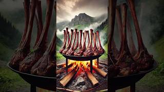 Sawed Bones and Fried on Fire! A Village Day in the Mountains #Short #bones #food #village #shorts