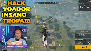 NOBRU MORRE PRO HACK MAIS INSANO DO FREE FIRE!!! HACK VOADOR E DE CAPA
