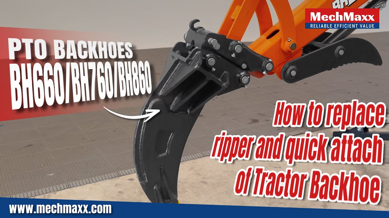Mechmaxx Tractor Backhoe Bucket Quick Attach Assembly Video Youtube