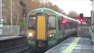 Southern Electrostars 377-202 and 377-452 at Hove Station, 19th December 2020