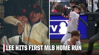 Jung Hoo Lee hits his first HR for Giants with his dad in the stands | ESPN MLB