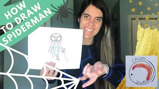 How to Draw Spiderman l  Art with Ms. Choate: Day 50| #stayhome & draw #withme