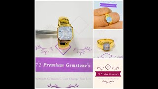 Natural Blue Sapphire Ceylon with Gold ring and certificate #7829237272 #neelam #72premiumgemstones