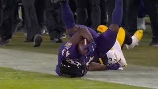 Justice Hill Suffers Scary Injury vs Steelers (Knocked Out)