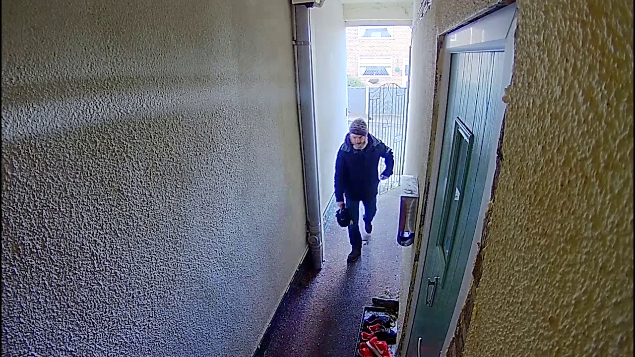 CCTV Shows Moment Shocked Burglar Was Caught Red-handed - YouTube