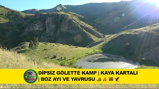 DAĞLARIN YAMACINDA DİPSİZ GÖLETTE KAMP  | KAYA KARTALI | BOZ AYI VE YAVRUSU [4K VİDEO]