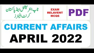 Newest Current Affairs April 2022 with PDF