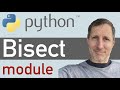Python Bisect Module tutorial | fast insertion into sorted lists
