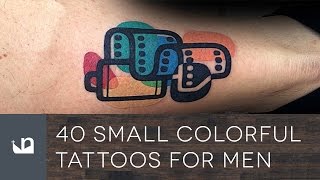 40 Small Colorful Tattoos For Men
