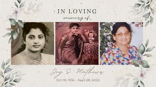Joy S. Mathews | Viewing Service