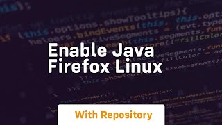 enable java firefox linux