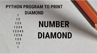 Python Program to Print Number Diamond