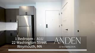 Anden: Modern Luxury Apartments in Weymouth, MA - 1 Bedroom A1U - Virtual Tour