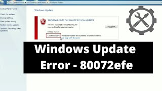 80072efe | Fix Windows 7 Update Error - 80072efe | Install KB3102810 Patch