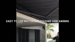 Coastal Awnings Sunshine Coast motorised folding arm awning