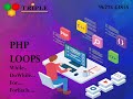 PHP Programming -While - Do While - For - ForEach Loops Tutorial in Tamil  |  For Loop in Php