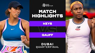 Madison Keys vs. Coco Gauff | 2023 Dubai Quarterfinal | WTA Match Highlights