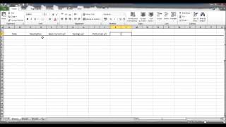 Create a Bookkeeping Spreadsheet using Microsoft Excel Par