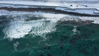 島牧村江の島海岸サクラマスのポイントを上空から撮影してみた！！その１