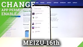 How to Operate Applications Permissions in Meizu 16th - Allow/Deny App Access