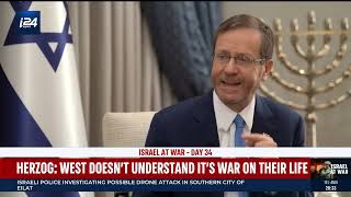 Israeli President Isaac Herzog speaks to i24 amidst Gaza war