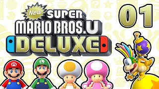 Super Mario Bros. U Deluxe (4 Player) Part 1: Where's Bowsette?