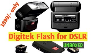 Digitek DFL- 046 triggering Flash for dslr Unboxing