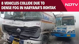 Haryana Car Accident | 8 Vehicles Collide Due To Dense Fog In Rohtak