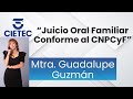 Juicio Oral Familiar Conforme al CNPCyF - Mtra. Guadalupe Guzmán | Conferencia CIETEC