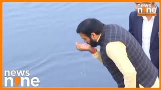 Haryana CM Nayab Singh Saini Sips Yamuna Water in Palla Village | News9