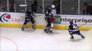 Dion Phaneuf runs over Sauer 12/5/11