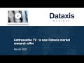 Dataxis Webinar - Addressable TV : a new Dataxis market research offer