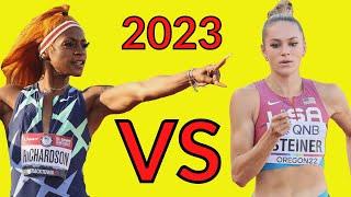 Sha'Carri Richardson VS Abby Steiner - The ultimate Showdown 2023