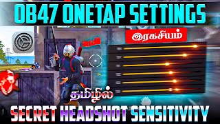 Secret Onetap Sensitivity Settings Tamil || Fire Button Size And Position Settings ⚙️📲 Free Fire 🔥