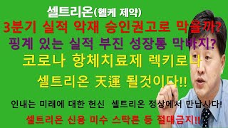 [셀트권] 유럽 승인권고 와 3분기 실적 부진??